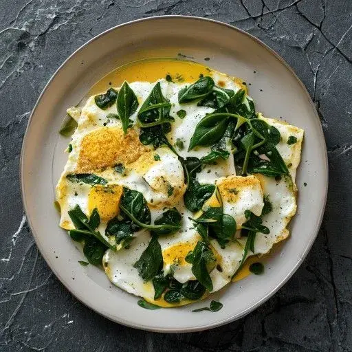 Ispanaklı Peynirli Omlet